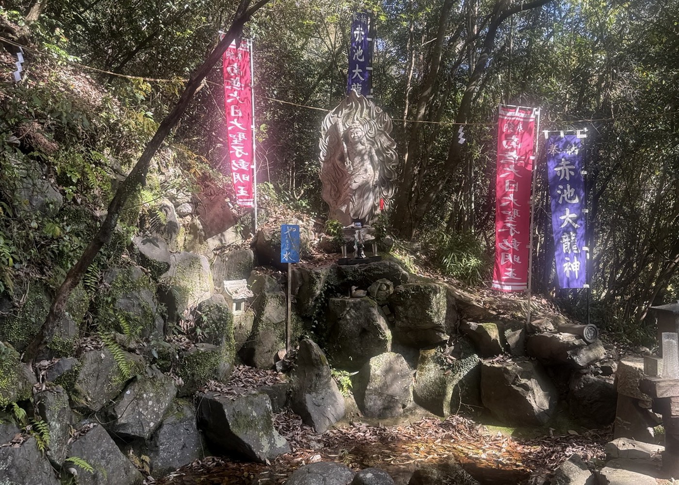 赤池大龍神の境内の水辺